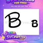 Free Black Letter B Free Alphabet Calligraphy Fonts Free SVG - Instant Download