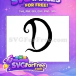 Free Black Letter D Free Fonts Alphabet Initial Free SVG 1 - Instant Download