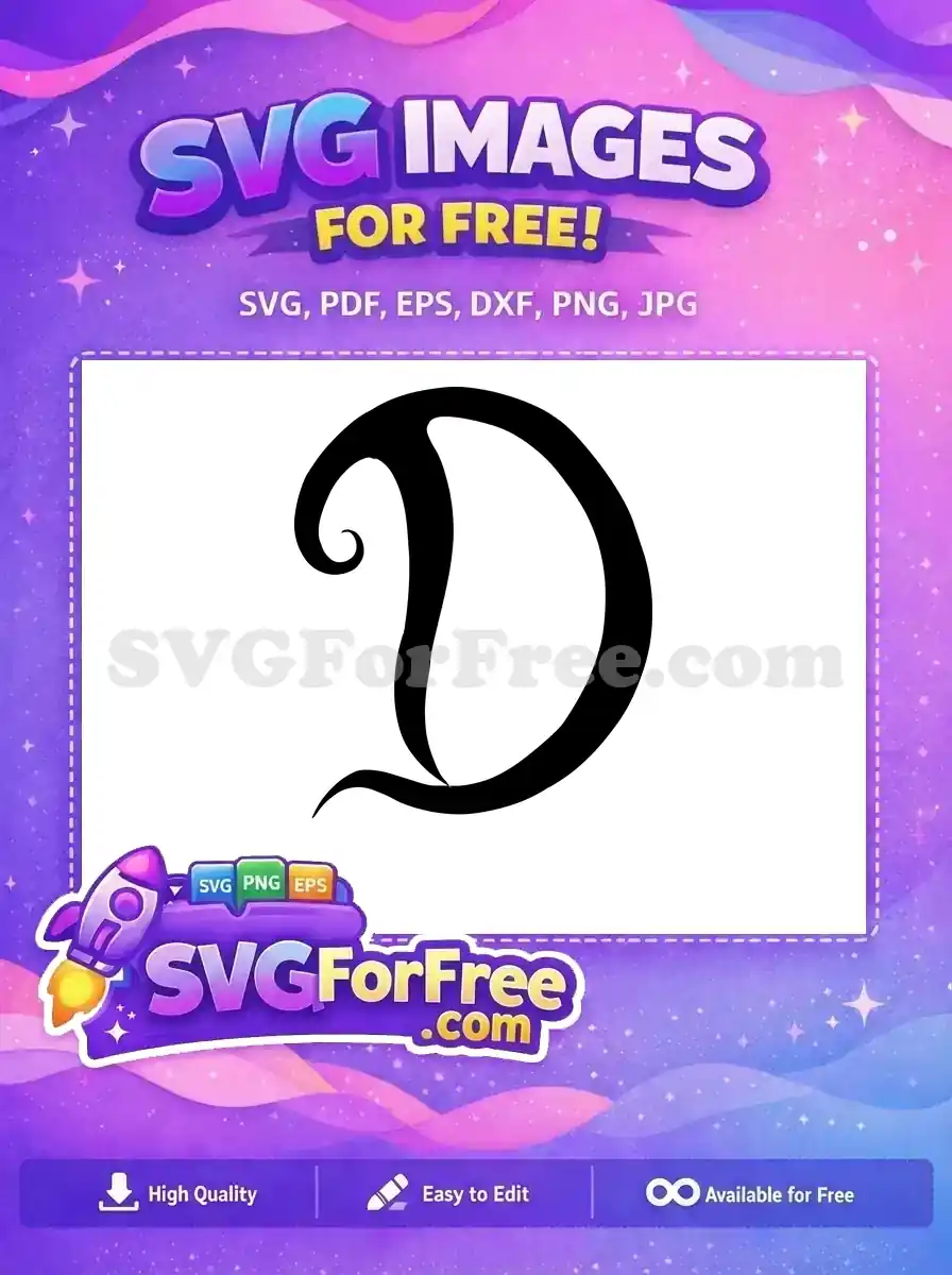 Free Black Letter D Free Fonts Alphabet Initial Free SVG 1
