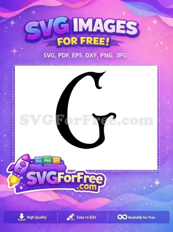 Free Curvy Black Letter G Free Alphabet Initial Fonts Free SVG Free Curvy Black Letter G Free Alphabet Initial Fonts Free SVG