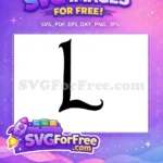 Free Letter L Free Black Initial Fonts Free SVG - Instant Download