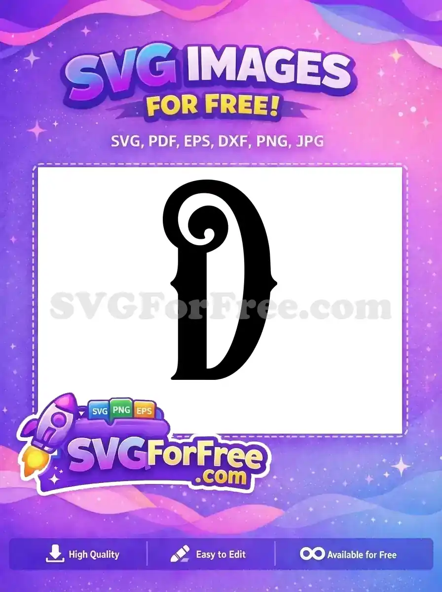 Free Black Swirls Free Letter D Fonts Free SVG