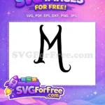 Free Letter M Free Swirl Font Alphabet Free SVG - Instant Download