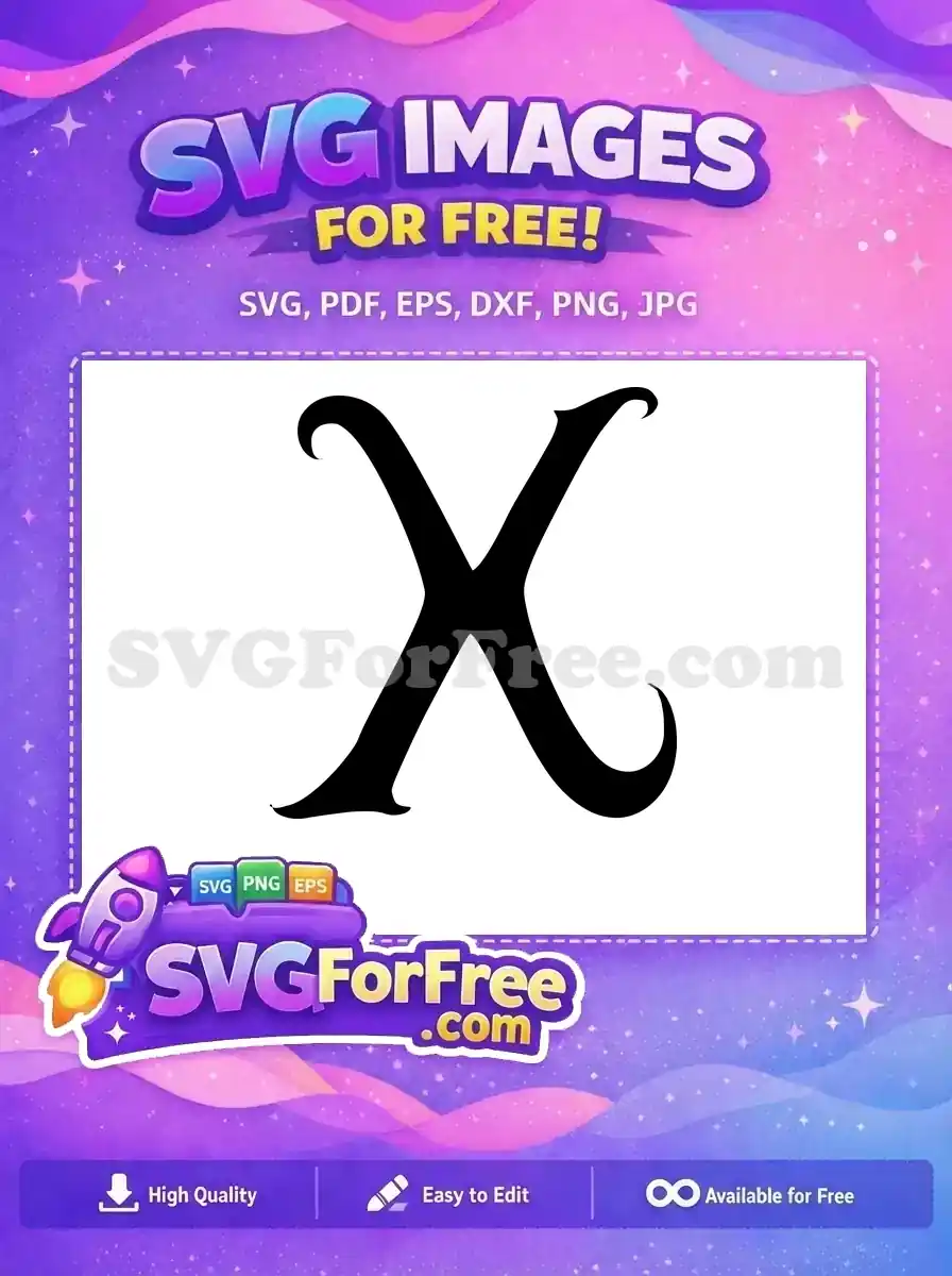 Free Letter X Free Calligraphy Fonts Context Free SVG
