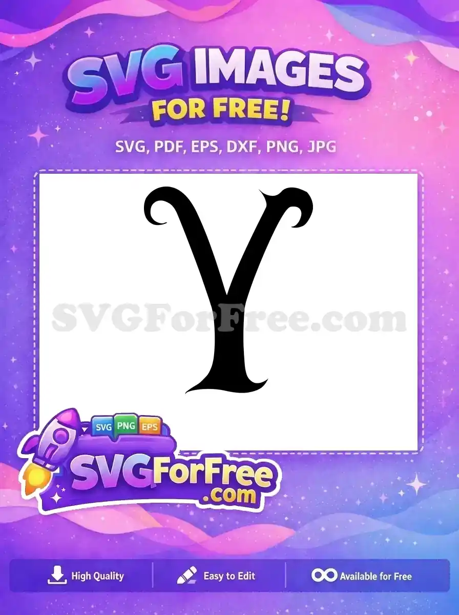 Free Letter Y Free Black Font Alphabet Free SVG 1