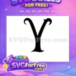 Free Swirling Letter Free Initial Y Fonts Free SVG 2 - Instant Download