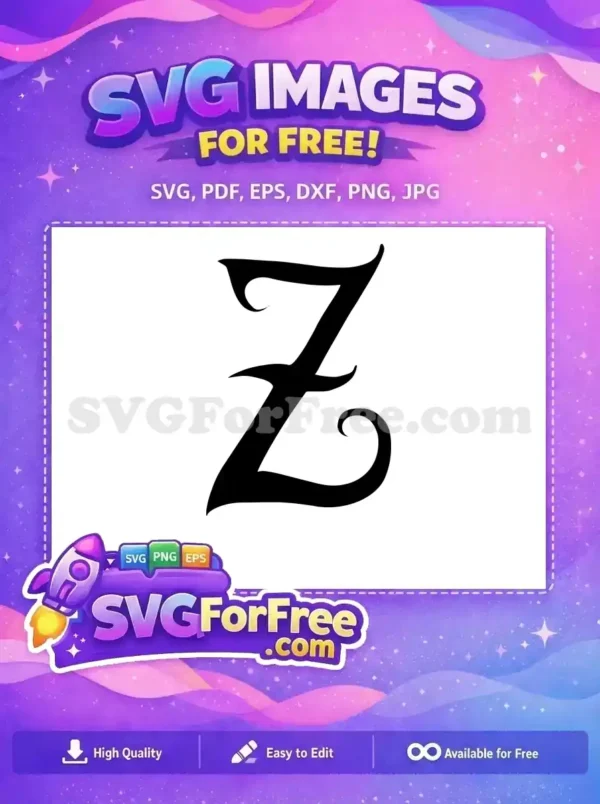 Free Swirling Letter Free Z Fonts Alphabet Free SVG