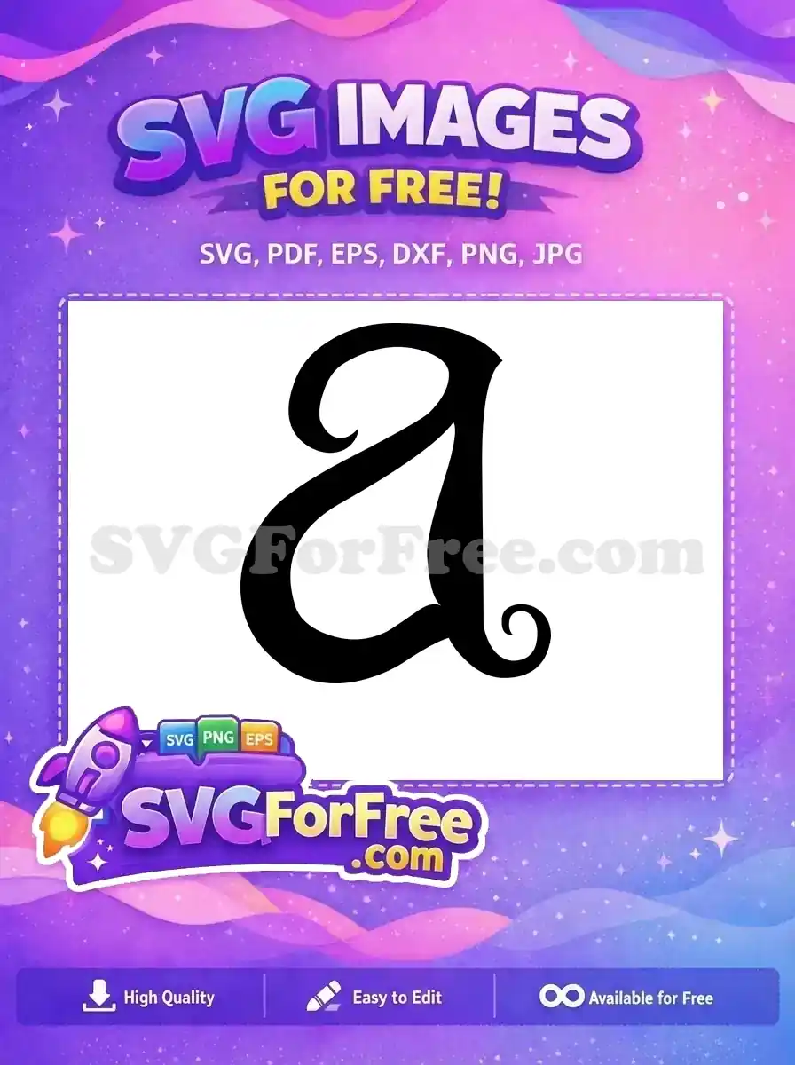 Free Letter A Free Black Font Alphabet Free SVG