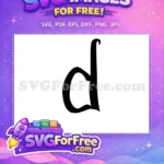 Free Letter d Free Black Lowercase Fonts Free SVG - Instant Download