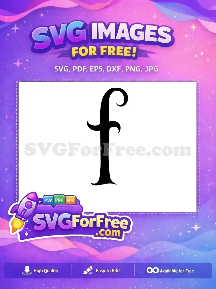 Free Black Letter F Free Calligraphy Initial Fonts Free SVG 2
