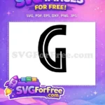 Free Bold Font Free Letter G Monogram Free SVG - Instant Download