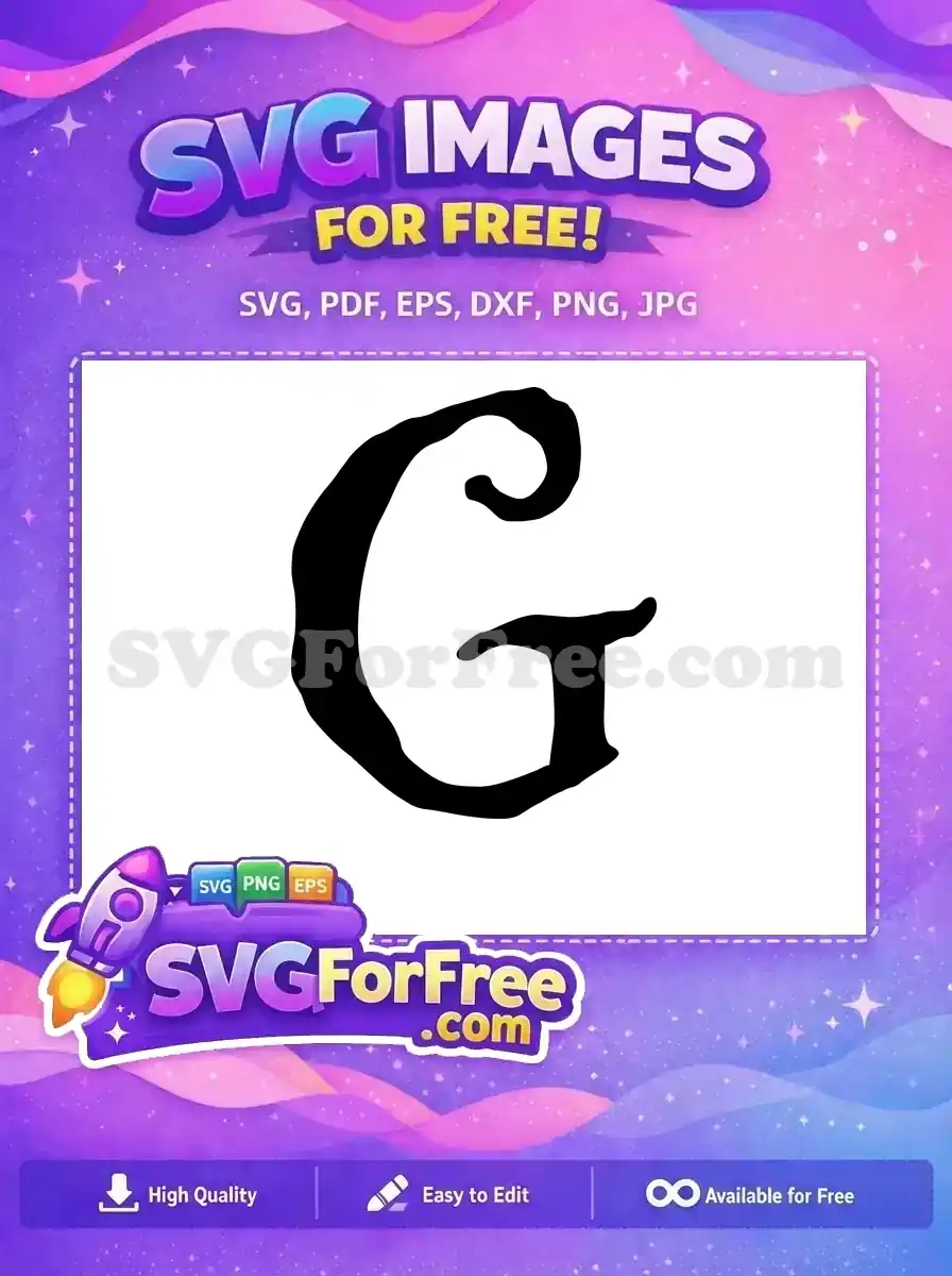 Free Black Letter G Free Initial Monogram Fonts Free SVG