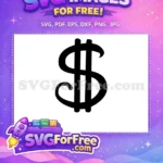 Free Black Dollar Sign Free Currency Fonts Free SVG - Instant Download