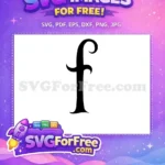 Free Black Letter F Free Initial Elegant Free SVG - Instant Download