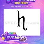 Free Black Letter H Free Calligraphy Initial Fonts Free SVG - Instant Download