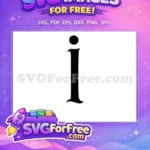 Free Black Letter I Free Bold Font Alphabet Free SVG 3 - Instant Download