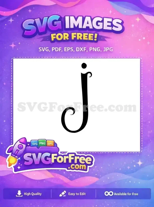 Free Letter J Black Free Font Initial Free SVG