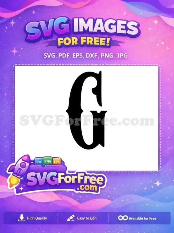 Free Letter G Initial Free Black Font Alphabet Free SVG