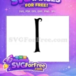 Free Black Letter I Free Initial Monogram Free SVG 1 - Instant Download