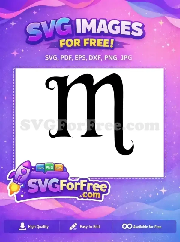 Free Swirly Letter M Free Black Font Alphabet Free SVG Free Swirly Letter M Free Black Font Alphabet Free SVG