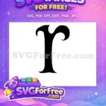 Free Letter R Free Black Bold Font Free SVG - Instant Download