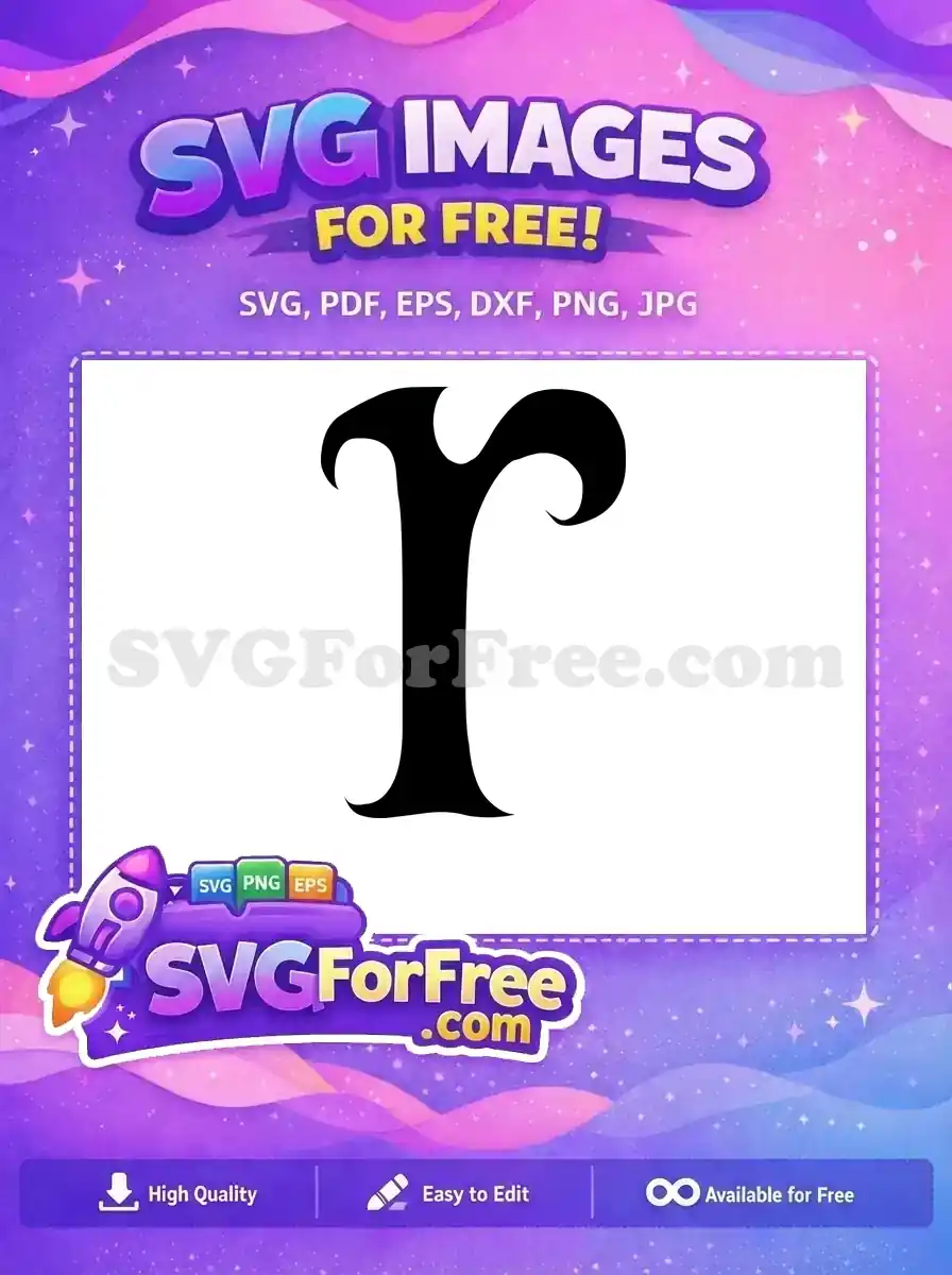 Free Letter R Free Black Bold Font Free SVG