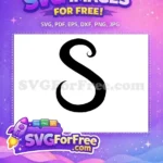Free Swirly Black Letter Free S Fonts Free SVG - Instant Download