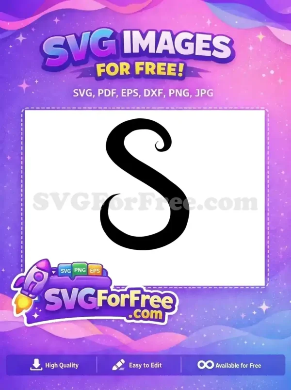 Free Swirly Letter S Free Initial Monogram Fonts Free SVG