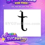 Free Swirling Letter Free Initial T Fonts Free SVG - Instant Download