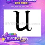 Free Letter U Free Black Font Alphabet Free SVG 3 - Instant Download