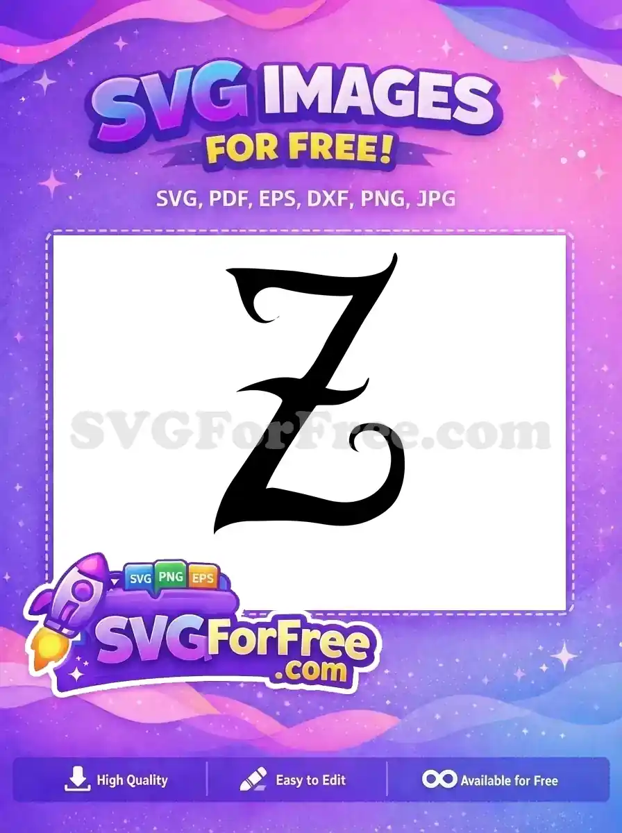 Free Letter Z Swirl Free Initial Font Free SVG