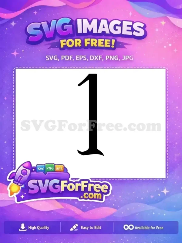 Free Number One Free Black Font Digits Free SVG Free Number One Free Black Font Digits Free SVG