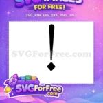 Free Bold Sign Free Punctuation Mark Fonts Free SVG - Instant Download