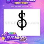 Free Swirling Black Dollar Free Sign Fonts Free SVG - Instant Download