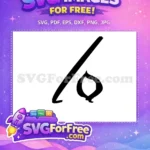 Free Black Slash Free Letter Font Number 1 Free SVG - Instant Download
