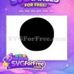 Free Black Circle Free Fonts One Movie Free SVG 2 - Instant Download