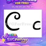 Free Curly Letter C Free Simple Initial Fonts Free SVG - Instant Download