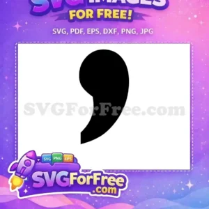 Free Black Comma Free Punctuation Sign Fonts Free SVG