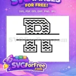 Free Striped Monogram Free Letter D Initial Font Free SVG - Instant Download