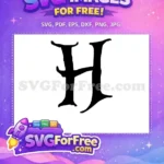 Free Letter H Free Black Font Alphabet Free SVG 1 - Instant Download