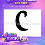 Free Letter C Free Black Bold Initial Free SVG - Instant Download