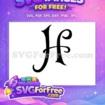 Free Letter H Free Initial Monogram Fonts Free SVG - Instant Download