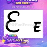Free Greek Letter Epsilon Free Fonts Alphabet Free SVG - Instant Download
