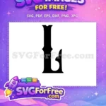 Free Letter L Free Black Font Alphabet Free SVG 2 - Instant Download