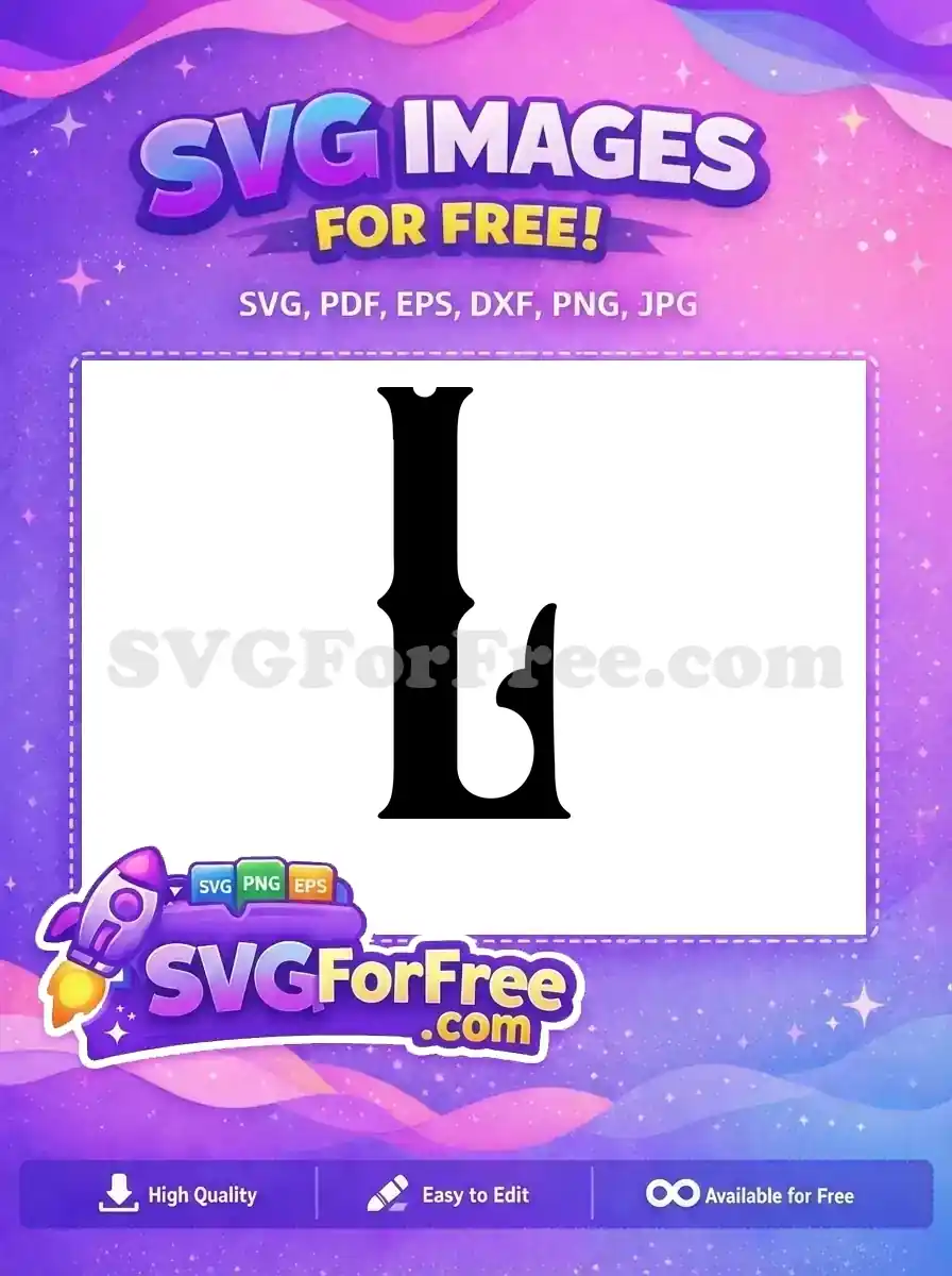 Free Letter L Free Black Fonts Alphabet Free SVG