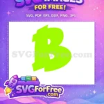 Free Letter B Lime Free Fonts Character Free SVG - Instant Download