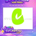 Free Lime Letter C Free Bold Font Free SVG - Instant Download