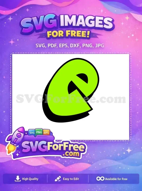Free Lime Green Letter E Free Bold Font Free SVG