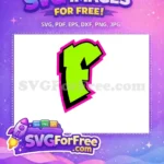 Free Neon Green Letter Free Pink Outline Fresh Free SVG - Instant Download