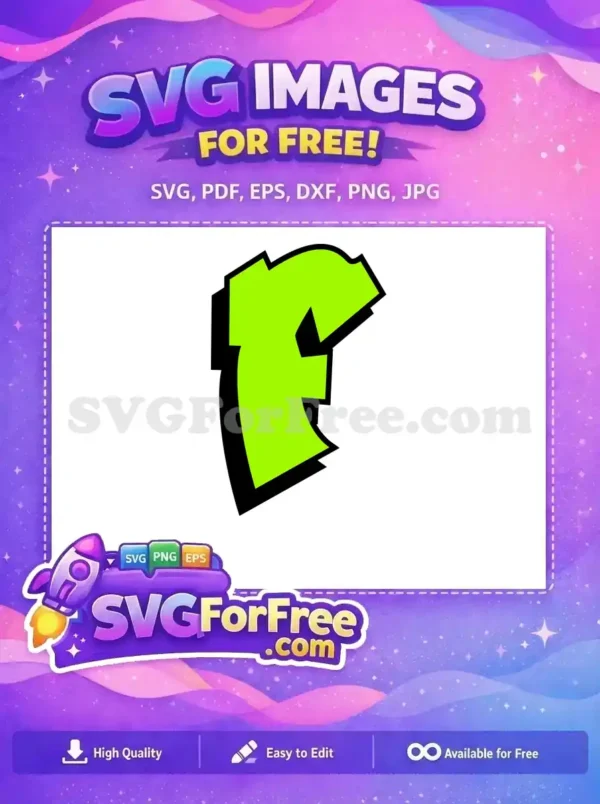 Free Graffiti Font Free Neon Green Letter 1 Free SVG